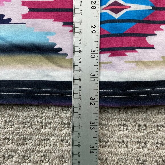 MISSLOOK Long Shirt Women Size 3XL Multicolored Colorful Tunic T-Shirt - Picture 8 of 8